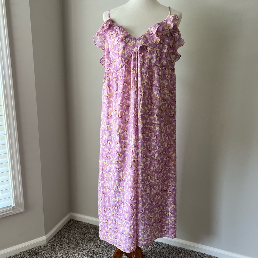 H&M Purple Floral Maxi Dress